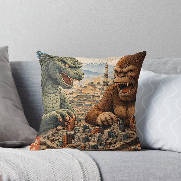 Item preview,  Godzilla Vs Kong Board Game Poster  Japanese Woodblock Kaiju Art designed and sold by BrownPfeffer.