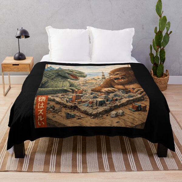Item preview, Godzilla Vs Kong Board Game Poster Japanese Woodblock Kaiju Art designed and sold by BrownPfeffer.