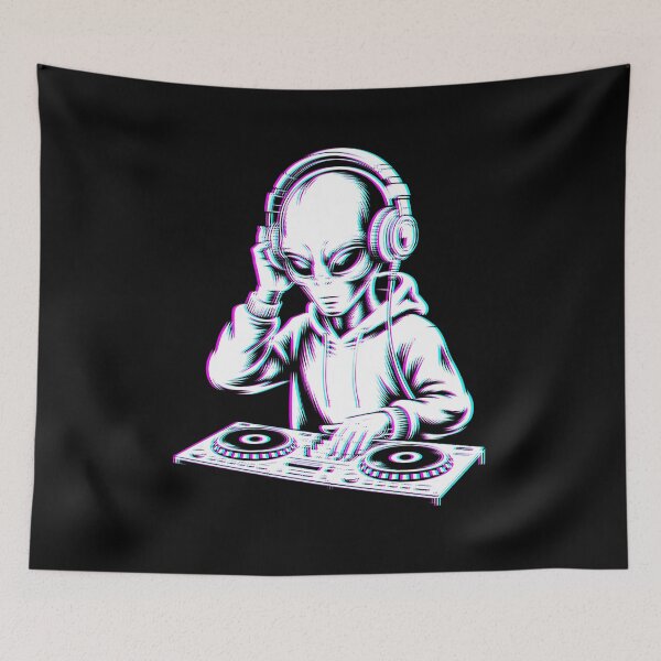 Item preview, Alien Trippy EDM Rave Music Party designed and sold by ellapaintcoast.
