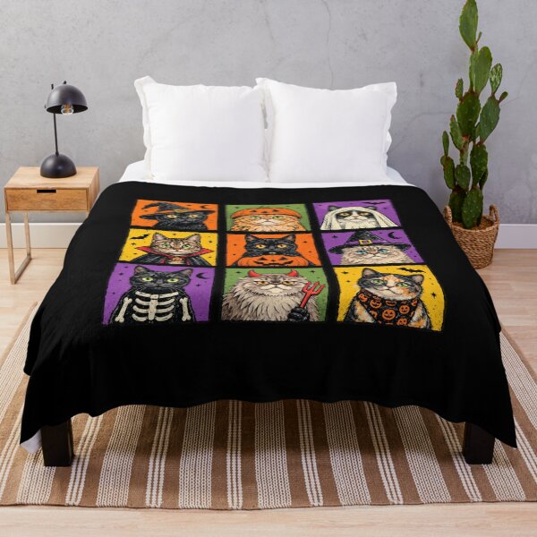Item preview, Nine Halloween Cats in Colorful Costume Portraits designed and sold by DaphoLatara.