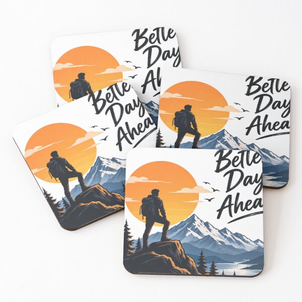 Item preview, Better Days Ahead – Mountain Adventure and Inspirational Nature Art designed and sold by The Happiness Market .