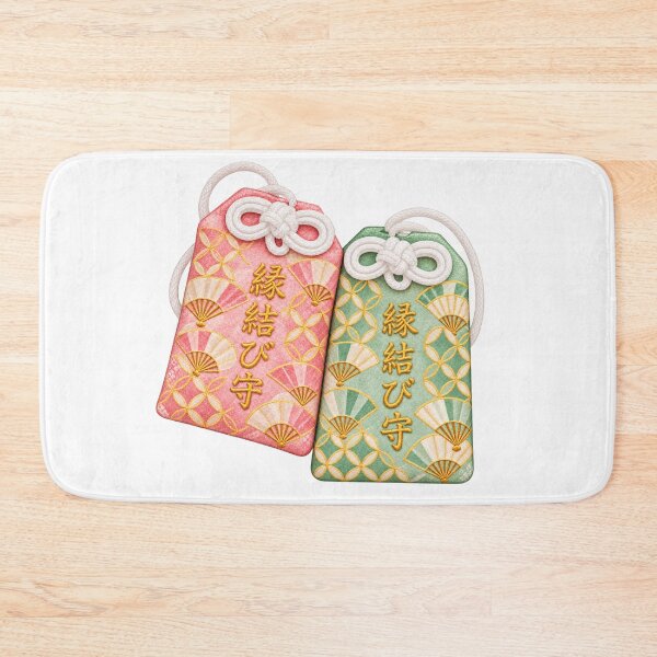 Item preview, Enmusubi Japanese Good Connection Amulet - Pink & Green Love & Success Charm designed and sold by japan-picto.