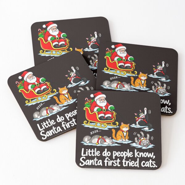 Item preview, Little Do People Know Santa First Tried Cats Funny Christmas Graphic designed and sold by mari-kayden.