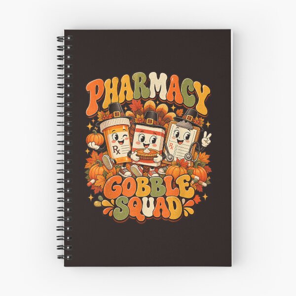 Item preview, Pharmacy Gobble Squad Retro Thanksgiving Pharmacist Tech Graphic designed and sold by mari-kayden.