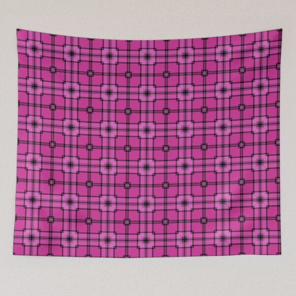 Item preview, Hot Pink and Plum Purple Geometric Tartan Plaid Cross Pattern designed and sold by The-Repository.
