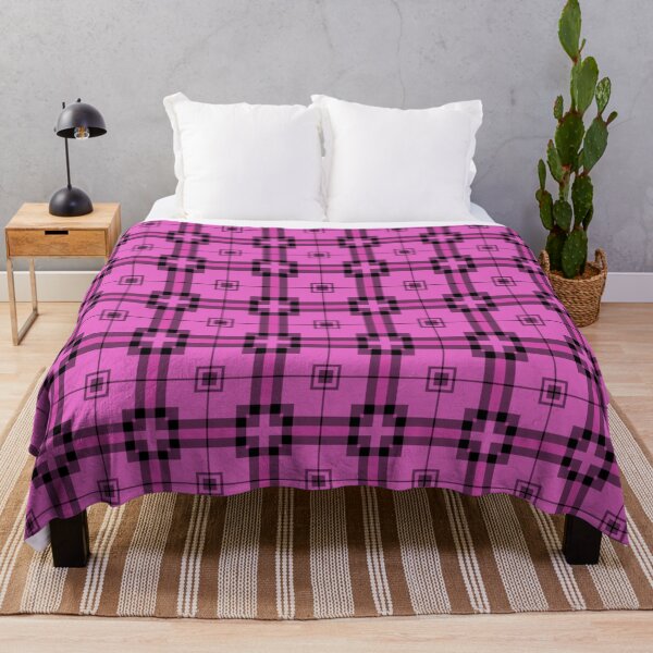 Item preview, Pink and Plum Purple Geometric Tartan Plaid Square Pattern designed and sold by The-Repository.