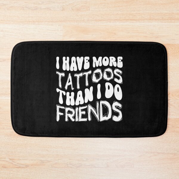 Item preview, More Tattoos Than Friends – Inked Introvert Tattoo Artist Humor Bold White Wavy Text designed and sold by Jose Art Studio.