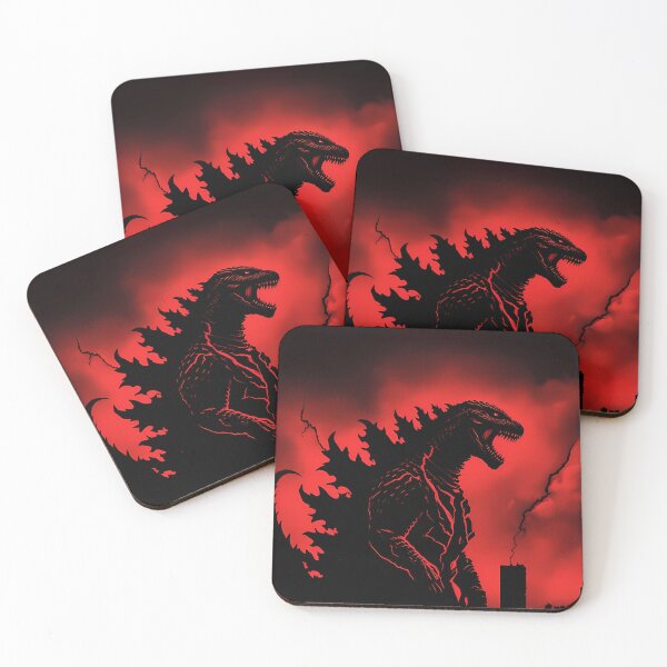Item preview, Red Sky Godzilla Silhouette Attack designed and sold by BrownPfeffer.