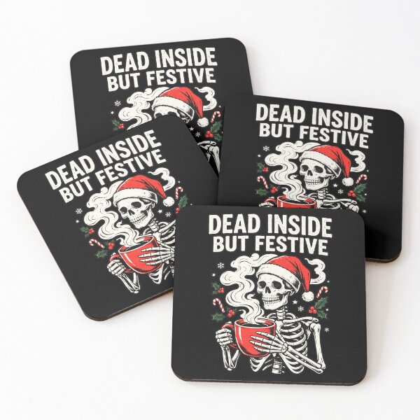 Item preview, Dead Inside But Festive Funny Christmas Skeleton designed and sold by MagicTheDog.