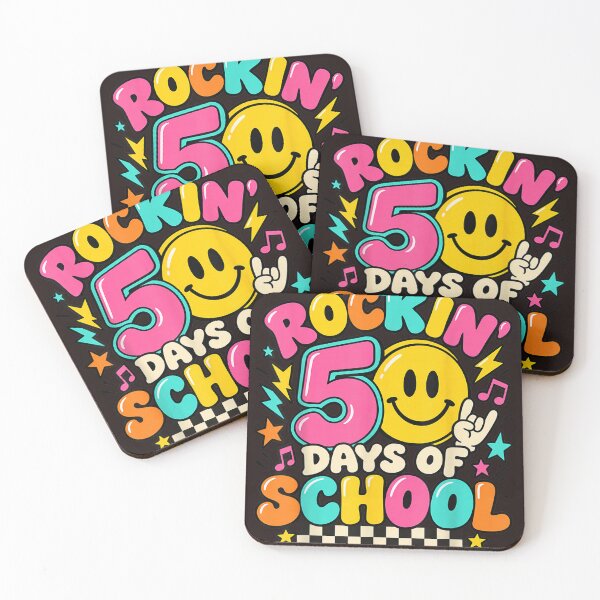 Item preview, Rockin 50 Days of School Retro Smiley Face Teacher Student Graphic designed and sold by mari-kayden.