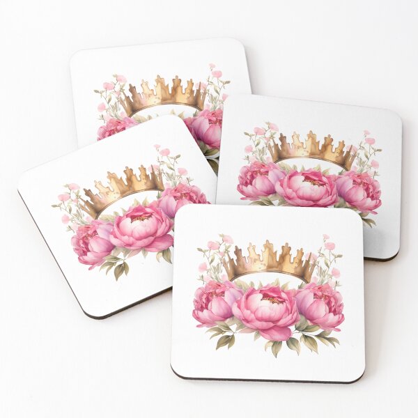 Item preview, Pink Peony Crown | Elegant Floral Aesthetic Art designed and sold by Mandayartstudio.