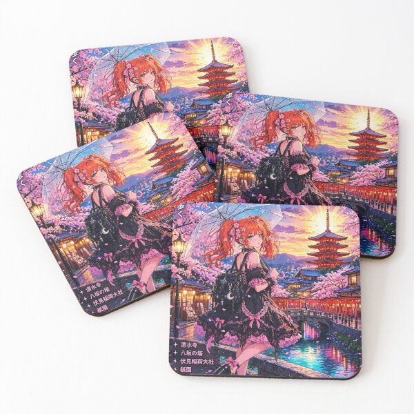 Item preview, Kyoto, Japan — The Gothic Witch Beneath the Cherry Blossoms Redhead designed and sold by DibujandoPorfa.
