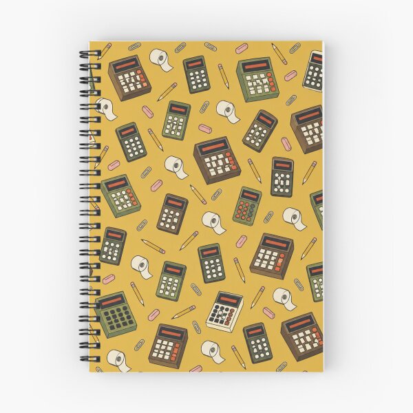 Item preview, Retro Calculator Pattern | 1970s Pocket Calculators, Adding Machines and Pencils on Mustard designed and sold by NominalSystems.