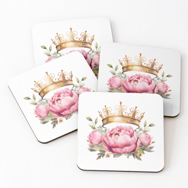 Item preview, Pink Peony Crown | Elegant Floral Aesthetic Art designed and sold by Mandayartstudio.