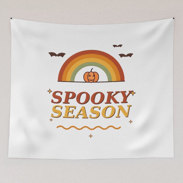 Item preview, Retro Spooky Season Rainbow Pumpkin Fall Halloween designed and sold by Dmo3HarkoArt.
