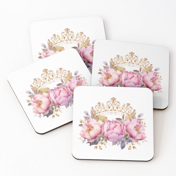 Item preview, Pink Peony Crown | Elegant Floral Aesthetic Art designed and sold by Mandayartstudio.