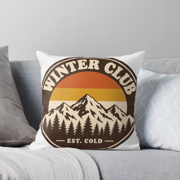 Item preview, Winter Club Retro Mountain Sunset Badge designed and sold by codex401.