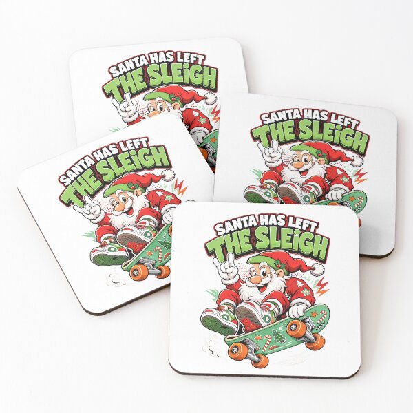 Item preview, Santa Has Left the Sleigh Funny Skateboarding Christmas Design designed and sold by PrintMastery.