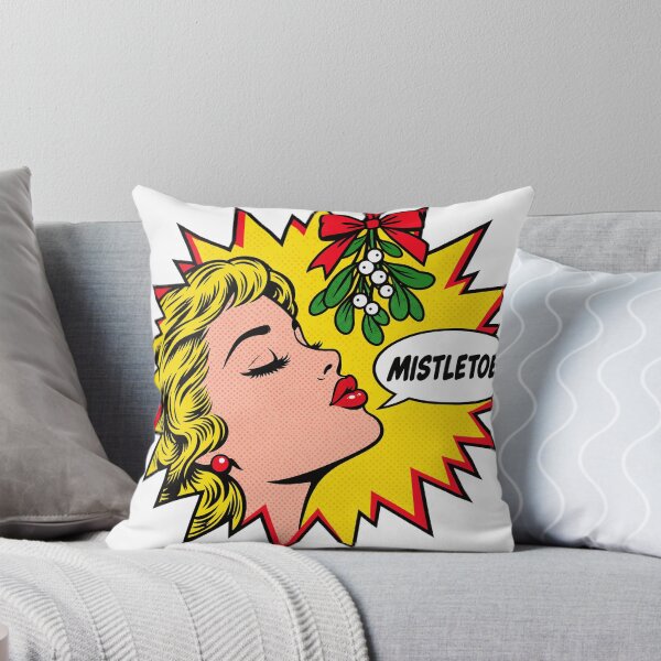 Item preview, Mistletoe Retro Pop Art Christmas Kiss designed and sold by codex401.