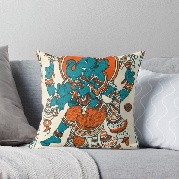 Item preview, Dancing Ganesha with Mouse Vintage Indian Print designed and sold by Fani*.