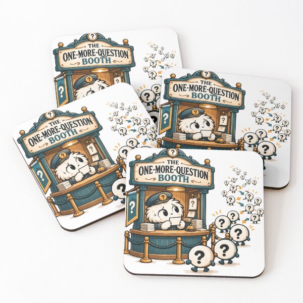 Item preview, One More Question Booth | Overthinking Humor designed and sold by pradeepvisuals.
