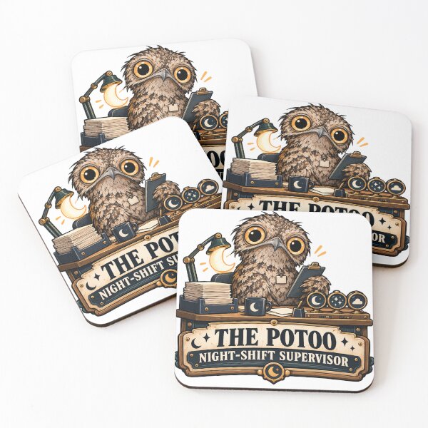 Item preview, Potoo Night Shift Supervisor | Funny Bird Art designed and sold by pradeepvisuals.