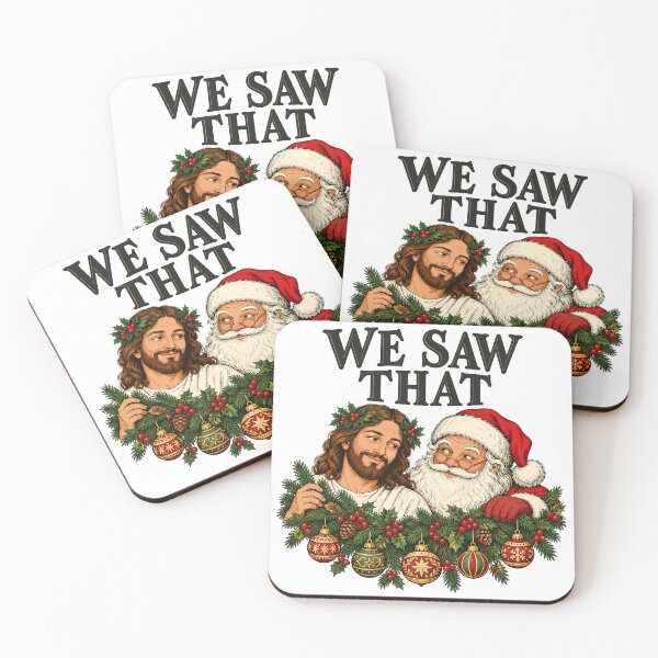 Item preview, We Saw That Jesus Santa Christmas Funny designed and sold by gordonbwyashop.