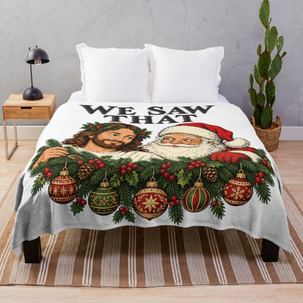Item preview, We Saw That Jesus Santa Christmas Funny designed and sold by gordonbwyashop.
