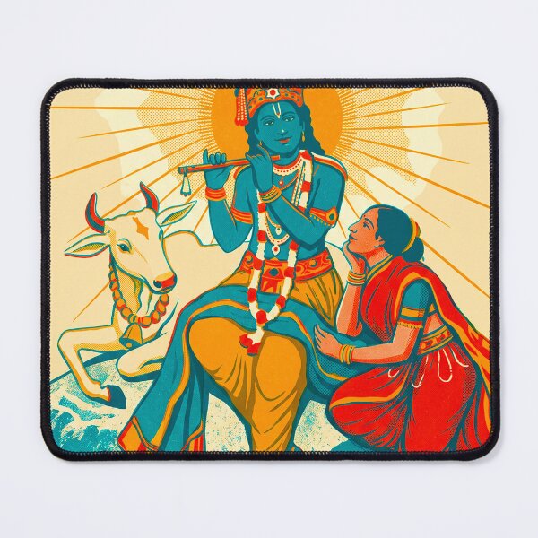 Item preview, Krishna and Radha with Cow and Flute designed and sold by Fani*.