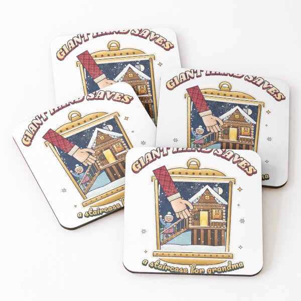 Item preview, Grandma Christmas Gift Log Cabin Staircase Giant Hand Saves designed and sold by MiniSaga Shop.