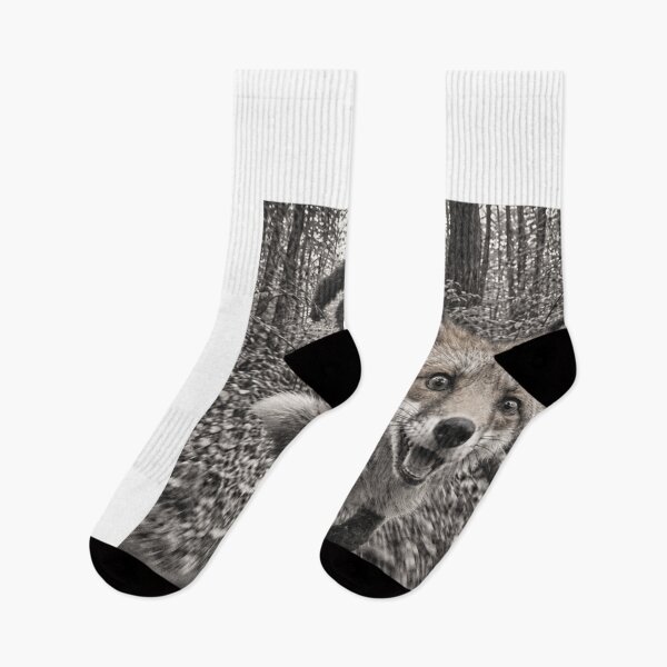 Item preview, Fox Selfie with Bigfoot in Woodland Background designed and sold by DienesAngele.
