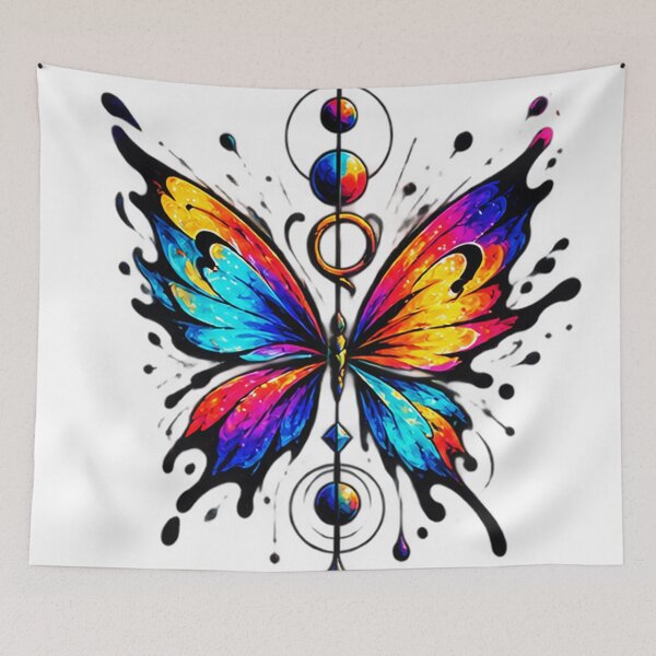 Item preview, Colorful Vibrant Butterfly Celestial Cosmic Sacred Geometry designed and sold by GussieGerman.