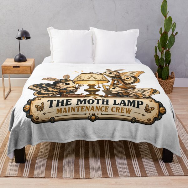Item preview, Moth Lamp Maintenance Crew | Funny Insect Art designed and sold by pradeepvisuals.