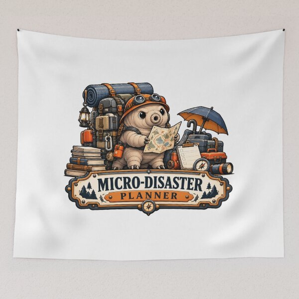 Item preview, Micro Disaster Planner | Funny Tardigrade Art designed and sold by pradeepvisuals.