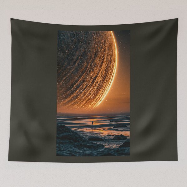 Item preview, Lone Watcher Beneath the Ringed Planet designed and sold by codex401.