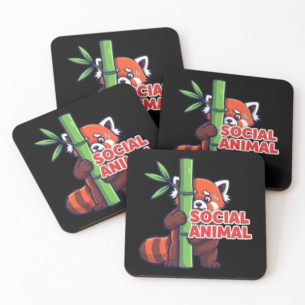 Item preview, Social Animal Design – Shy Red Panda Introvert Art designed and sold by Luminari Creations.
