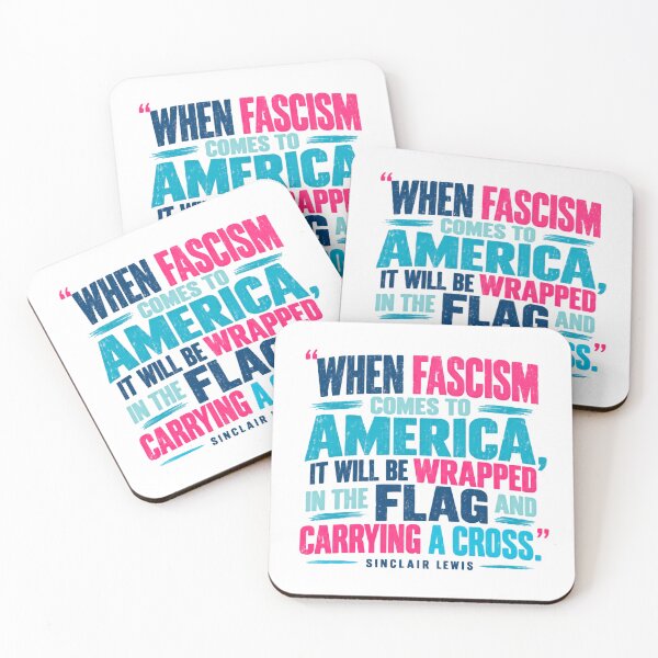 Item preview, When Fascism Comes To America, It Will Be Wrapped In The Flag And Carrying A Cross. Sinclair Lewis Anti Fascist Political Activism designed and sold by HumansStuck12.