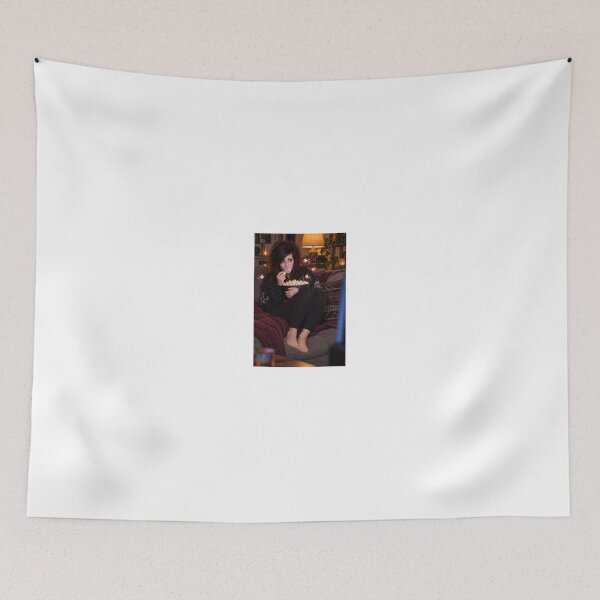 Item preview, Hai frightened girl with dark hair eating popcorn designed and sold by CathryneDelamort.