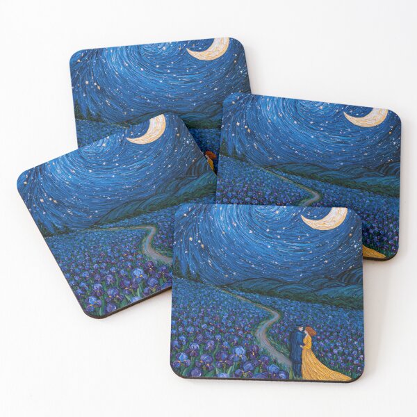 Item preview, Lovers on the Iris Path Under a Crescent Moon designed and sold by codex401.