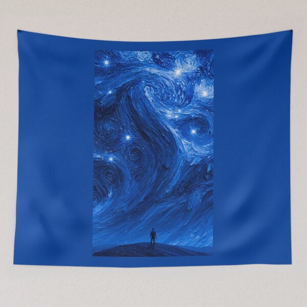 Item preview, Starry Swirling Night Above a Hilltop designed and sold by codex401.