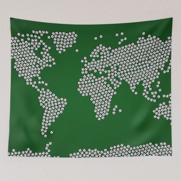 Item preview, Football Soccer Balls World Map designed and sold by ArtPrints.