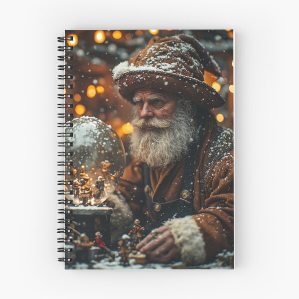 Item preview, Clockmaker Toymaker Santa Claus with Snow Globe designed and sold by meganlaub1.