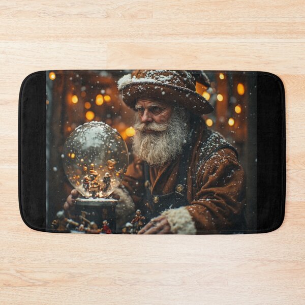 Item preview, Clockmaker Toymaker Santa Claus with Snow Globe designed and sold by meganlaub1.