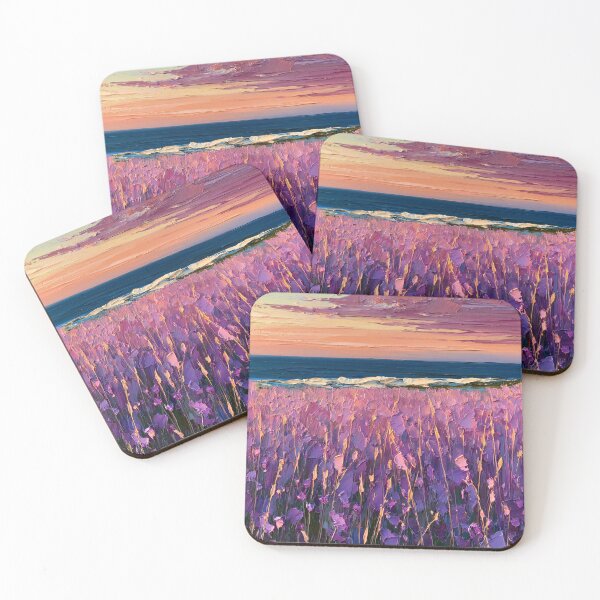 Item preview, Lavender Field by the Sea at Sunset designed and sold by codex401.