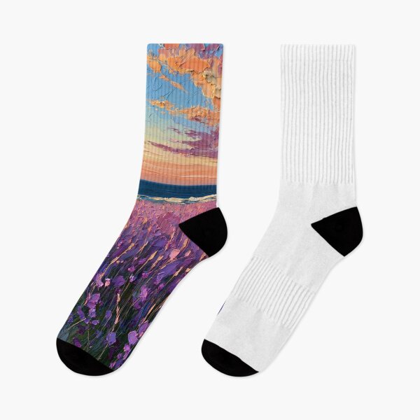 Item preview, Lavender Field by the Sea at Sunset designed and sold by codex401.