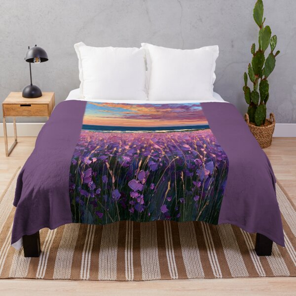 Item preview, Lavender Field by the Sea at Sunset designed and sold by codex401.