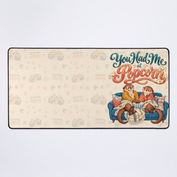 Item preview, You Had Me at Popcorn - Cozy Otter Movie Date designed and sold by SandboxMashery.