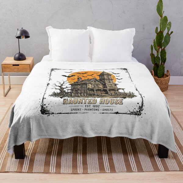 Item preview, Vintage Haunted House EST 1892 - Halloween Bats Orange Moon designed and sold by OmniaRozza.