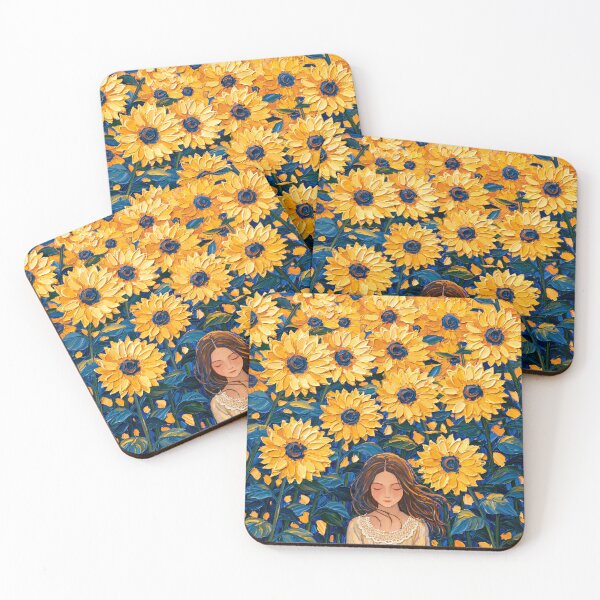Item preview, Girl Sitting in a Field of Sunflowers designed and sold by codex401.
