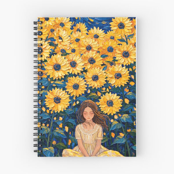 Artikelvorschau, Mädchen sitzt in einem Sonnenblumenfeld entworfen und verkauft von codex401.